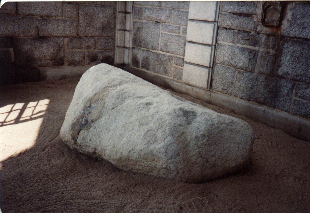 2. You can visit Plymouth Rock, but it’s depressing. Or a perfect analogy, depending on your level of cynicism. The rock is basically in jail, behind bars. It was put there to keep tourists like you from soiling it with dirty hands, or walking away with a piece of it stuck to sticky American fingers.