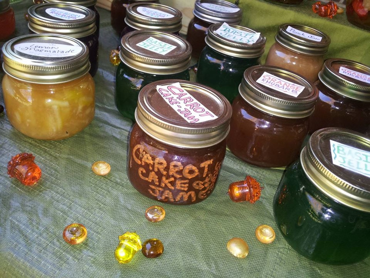 Laura's Specialty Jams and Jelly's includes flavors like habanero-apricot, carrot cake and ginger. All the toppings are made with fresh fruits and vegetables. Yum!