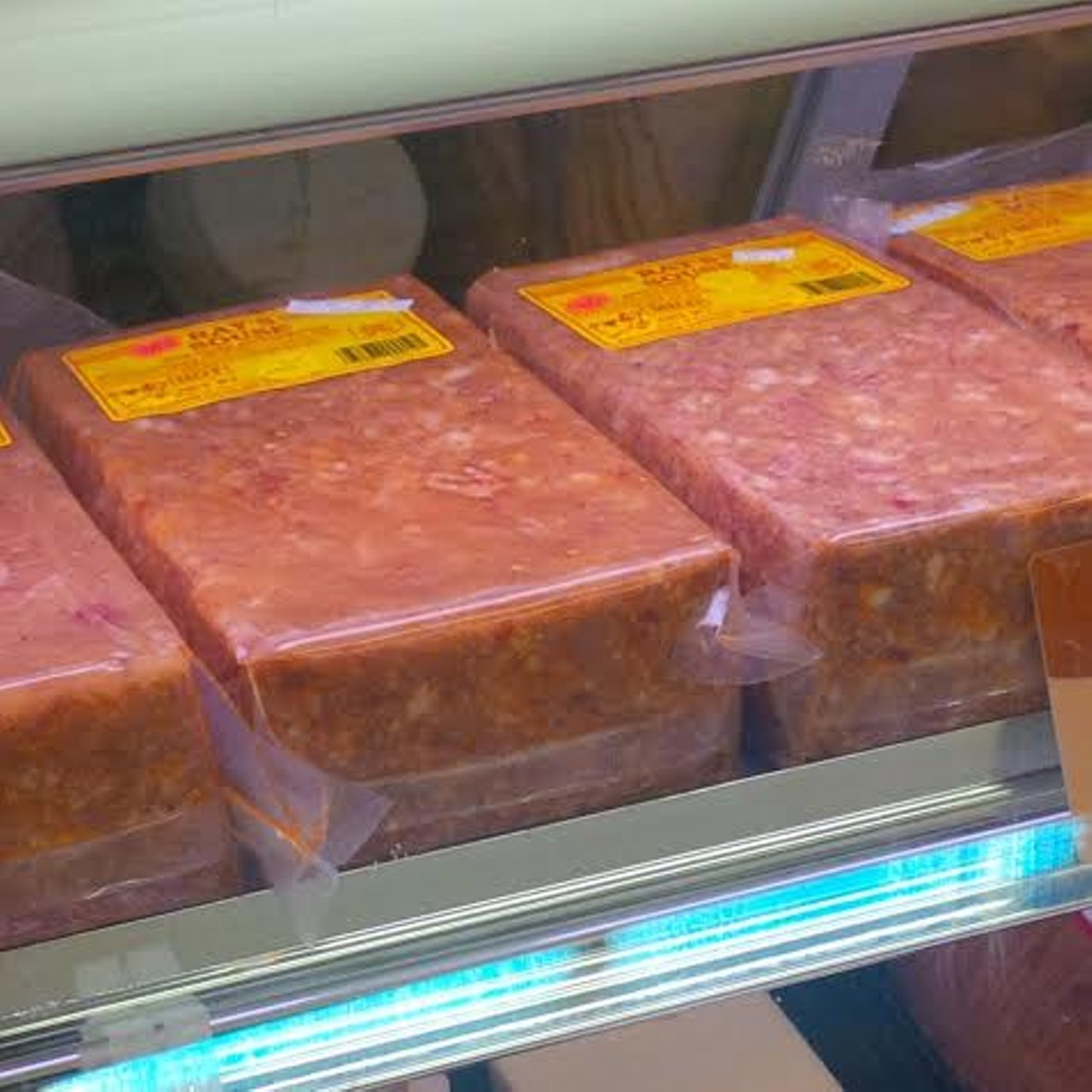 A local and TV legend, Ray's Sausage is famous for its souse meat. Presented like a cold cut at the deli counter, souse meat is a combination of a pig's snoot, ear, and tongue balanced with some awesome spices. Trust us you will love this.