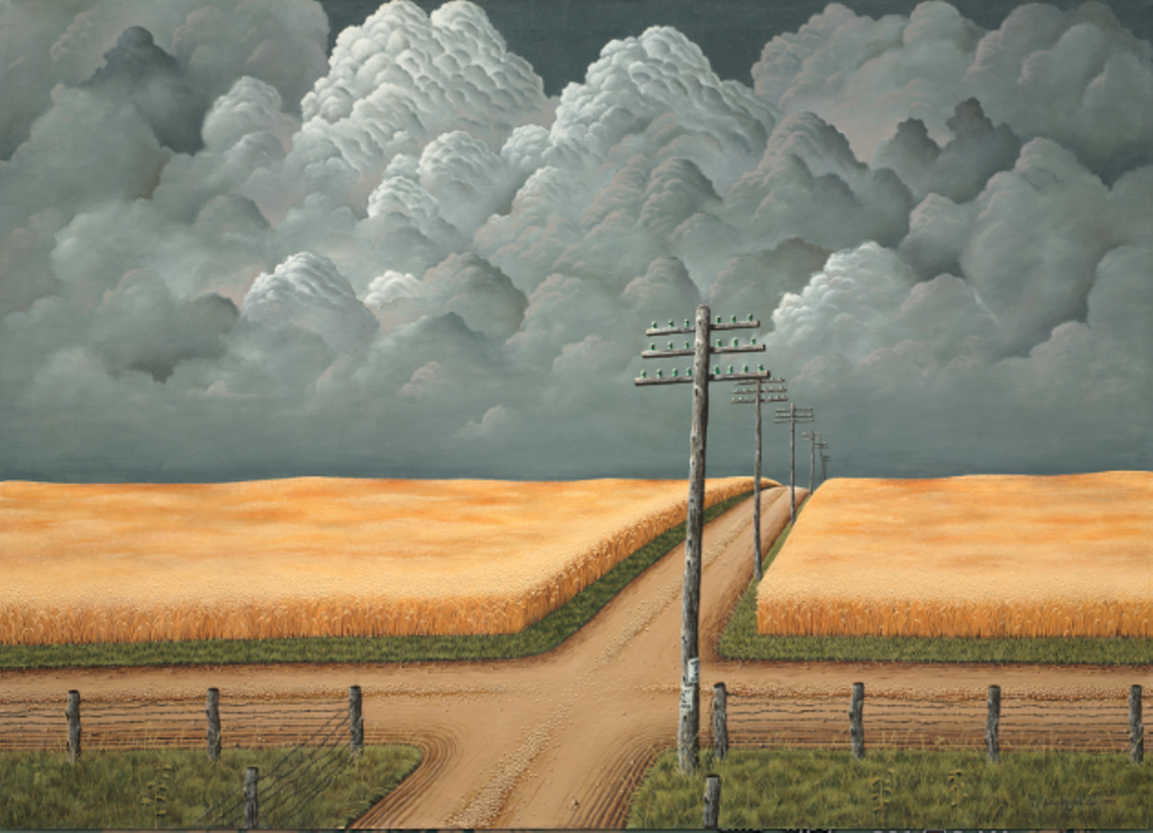 A quintessential Midwest scene unfolds in this WWII-era painting. The contrast between the gray sky and the fields is stark at the crossroads, and a storm is certainly on the rise (Maybe Mary and the rest of the holy fam are around!). There’s a lot of symbolism behind this one, too, but we’ll let you figure that out for yourself when you make your summer visit to the CMA.