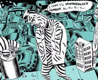 Derf Backderf, The City comic strip promo (detail), 1990