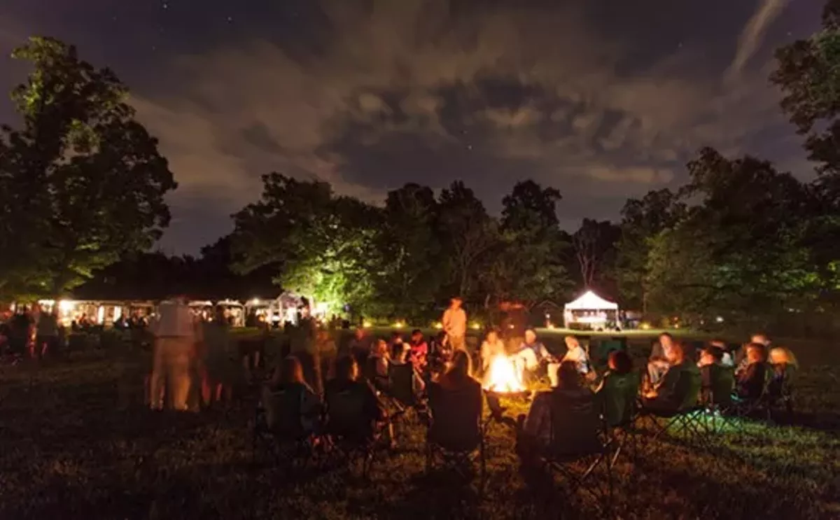Enjoy conversations around a campfire at Topography.