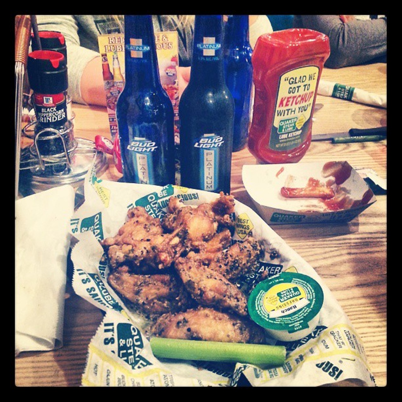 Even though it is a regional chain, Quaker Steak & Lube in Valley View has a killer AUCE Tuesday Wing Night. The restaurant sets up a buffet with endless wings, but there is a secret here. If you don't see the sauce you want, just order them from the server and they will deliver it right to your table! Quaker Steak & Lube is located at 5935 Canal Rd  
Valley View. Call 216-986-9464 or visit thelube.com for more information.