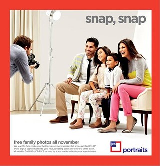 JCPENNEY OFFERS FREE FAMILY PHOTOS ALL NOVEMBER