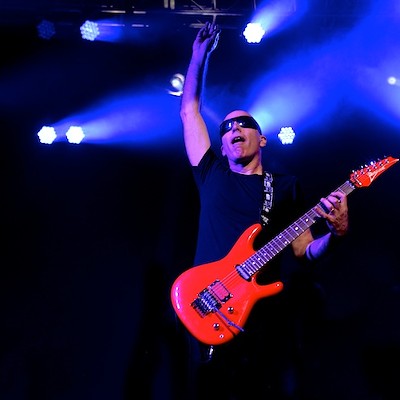 Joe Satriani playing at the Lakewood Civic Auditorium