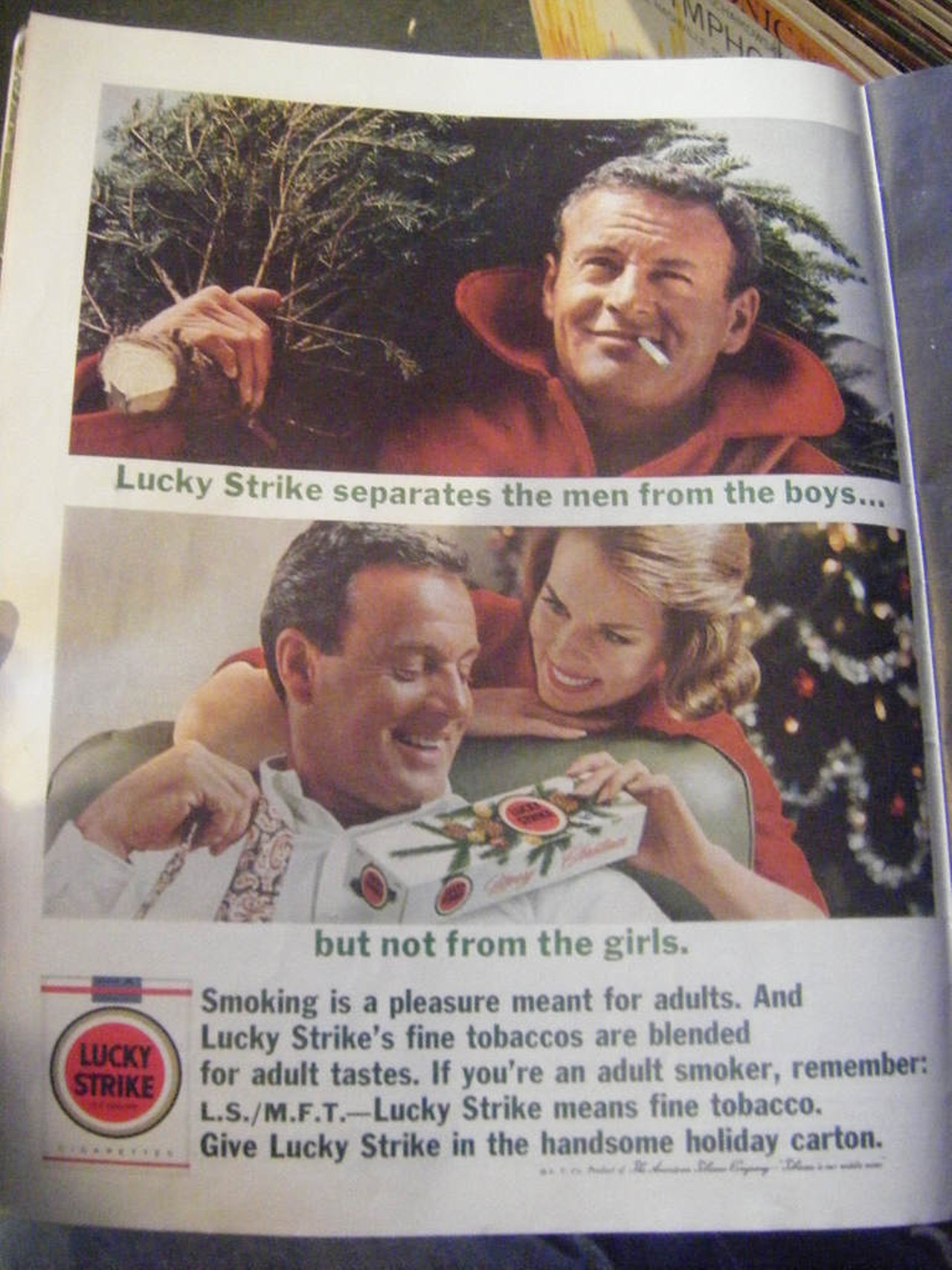 Lucky Strike holiday ad, date not listed