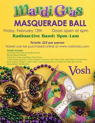 Image: Mardi Gras Masquerade Ball at Vosh