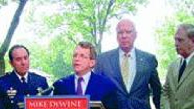Mike DeWine: So bored with his own slogan, he can't be bothered to write the whole thing out.