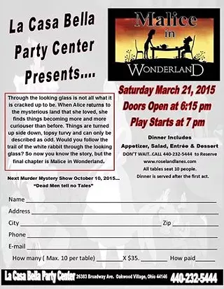 Image: Murder Mystery Dinner Show-Malice In Wonderland