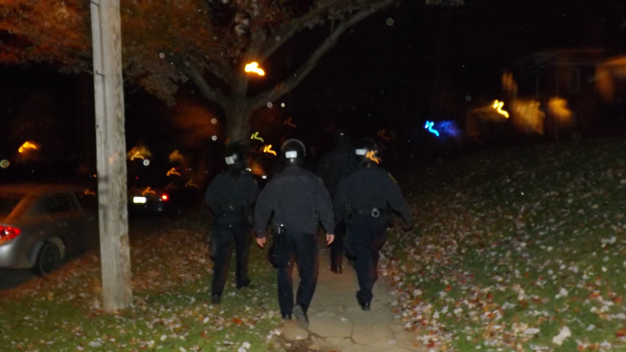 Officers make their first rounds down College Avenue