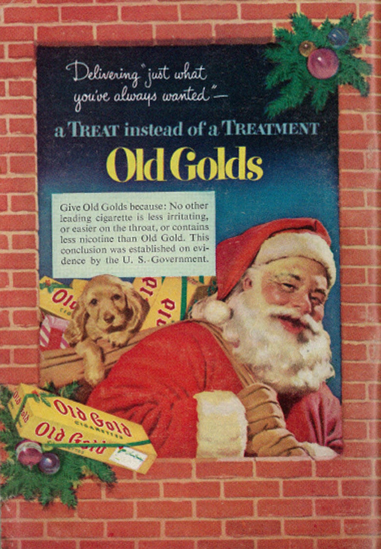 Old Gold Cigarettes with Santa, 1952