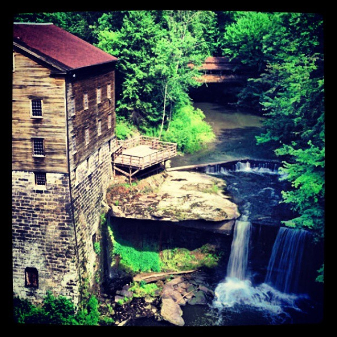 Originally built in 1846 and restored in 1985, visiting Mahoning County’s Lanterman’s Mill is like travelling back in time. The mill is functional, producing cornmeal, buckwheat and flour available for purchase. The view of the mill surrounded by the colorful leaves is absolutely breathtaking.