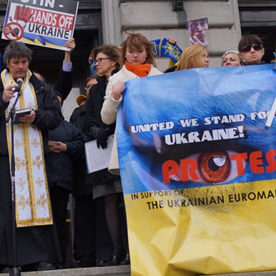 Photos from Today's Ukraine Rally at City Hall