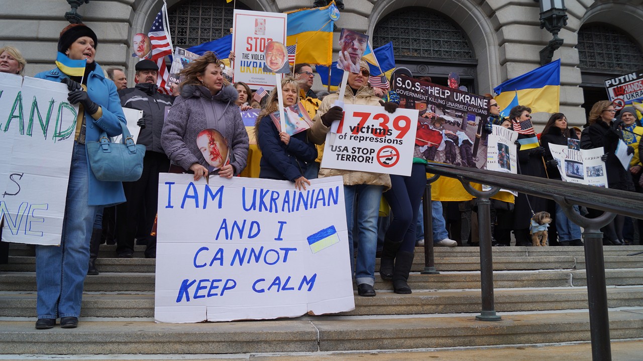 Photos from Today's Ukraine Rally at City Hall