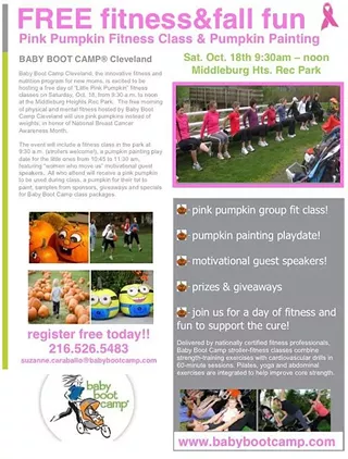 Image: Pink Pumpkin Fitness Class & Pumpkin Painting