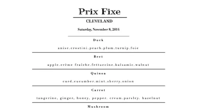 Image: Prix Fixe Cleveland 12 Course Dinner