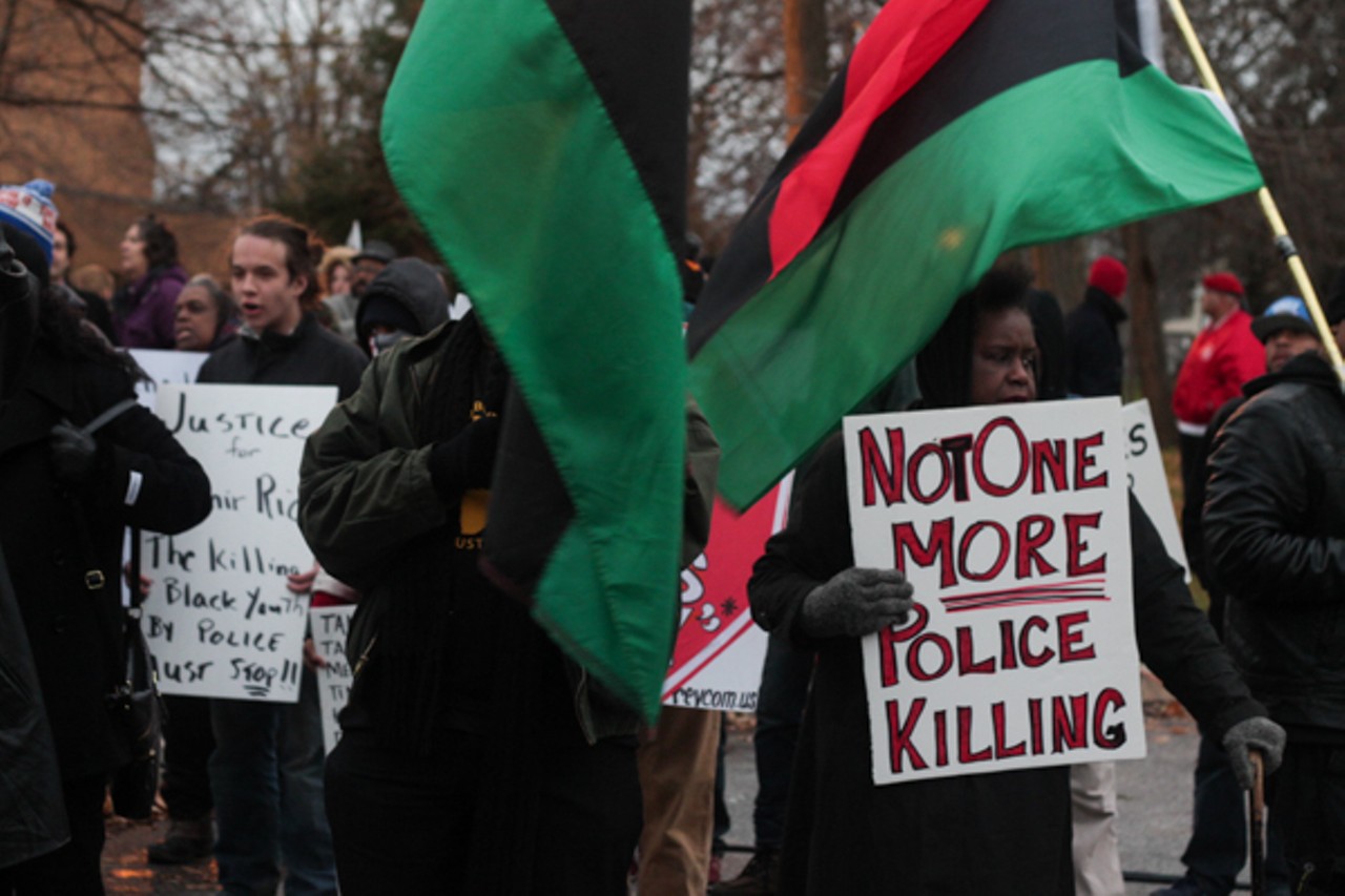 Scenes from the Cudell Rec Center Rally for Tamir Rice