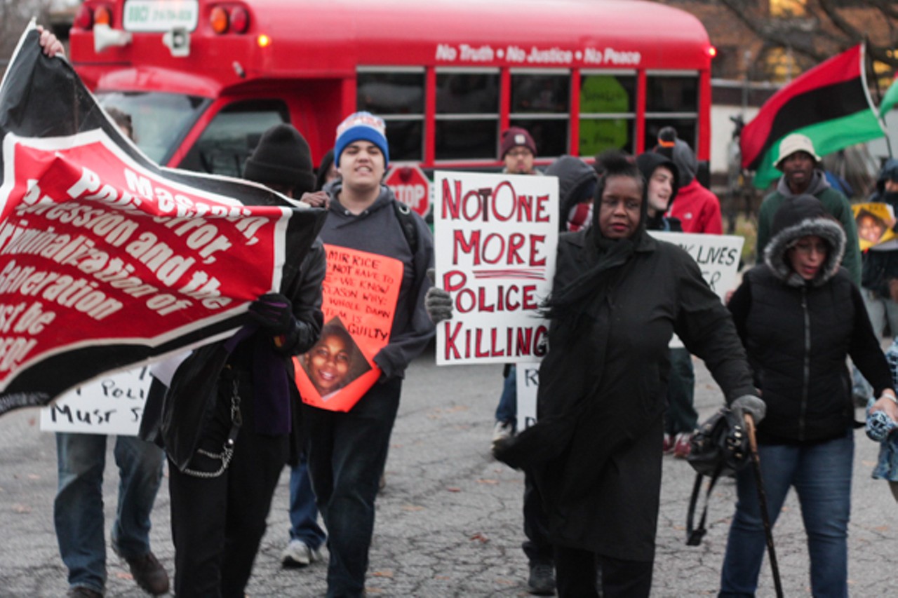 Scenes from the Cudell Rec Center Rally for Tamir Rice