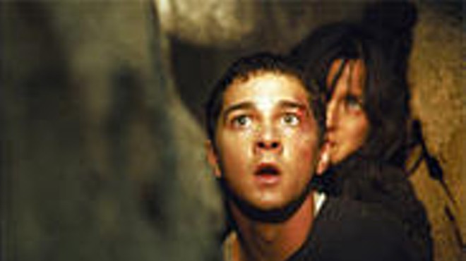 Shia LaBeouf and Carrie-Anne Moss look suitably disturbed.