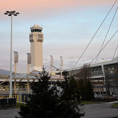 The air traffic control tower, like the one at Cleveland Hopkins Airport, was a very useful innovation in flight.