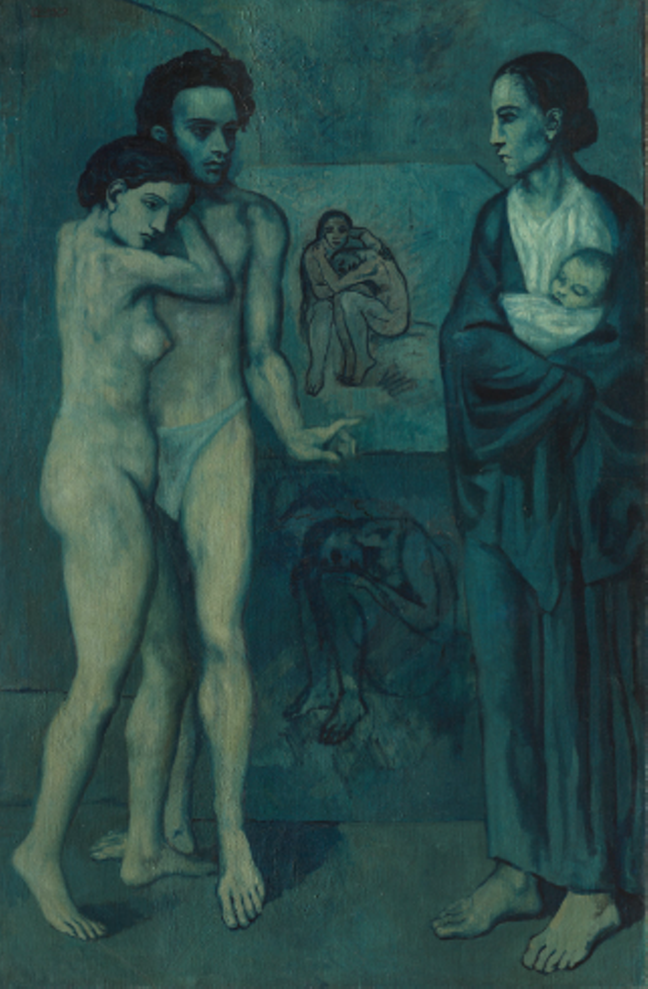 The name Picasso often evokes a picture of disorganized and just plain weird imagery, but during his Blue Period, Picasso applied strokes of realism to his usually out-there creations. In La Vie, a man stands in a Tarzanian loin cloth, seemingly giving the “oh no you didn’t” finger to the woman with a baby standing opposite him, while a naked gal drapes her arms around his shoulder… OK, it’s definitely still weird, but this is arguably one of Picasso’s most studied and important works.