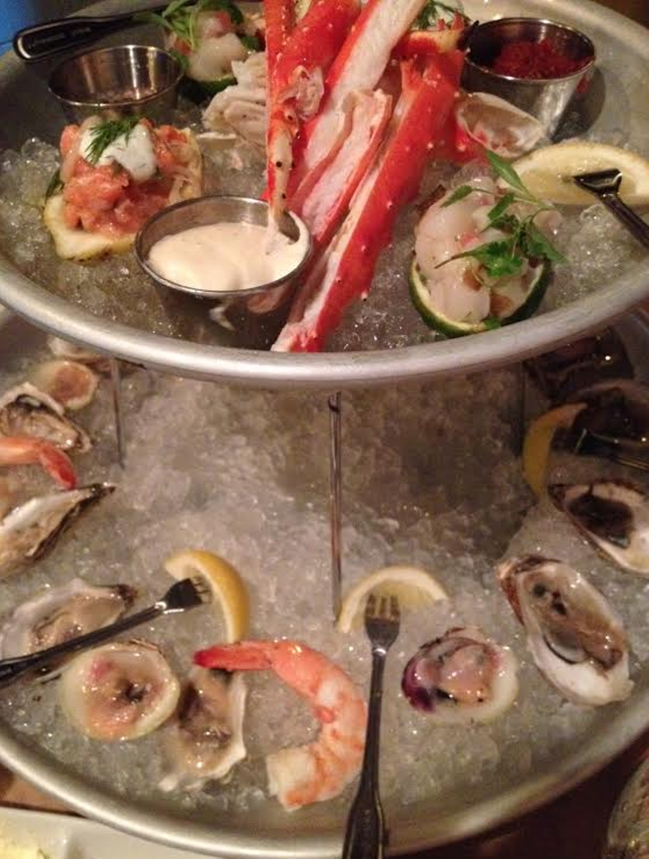 The seafood tower at Grove Hill. Grab friends, share, eat.