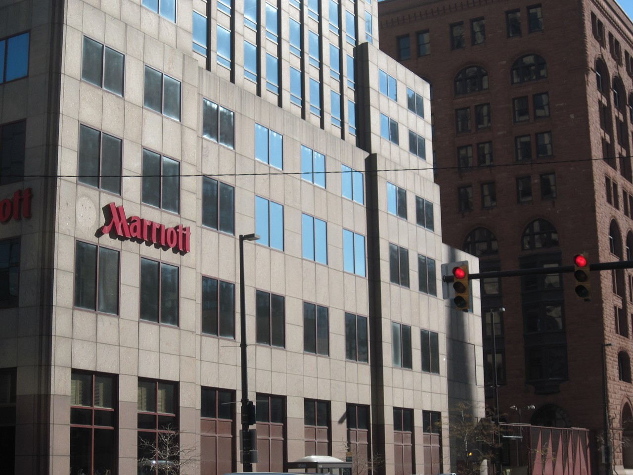 There are privately-owned hotels all over downtown Cleveland, including the Marriott right across the street from the Med Mart.