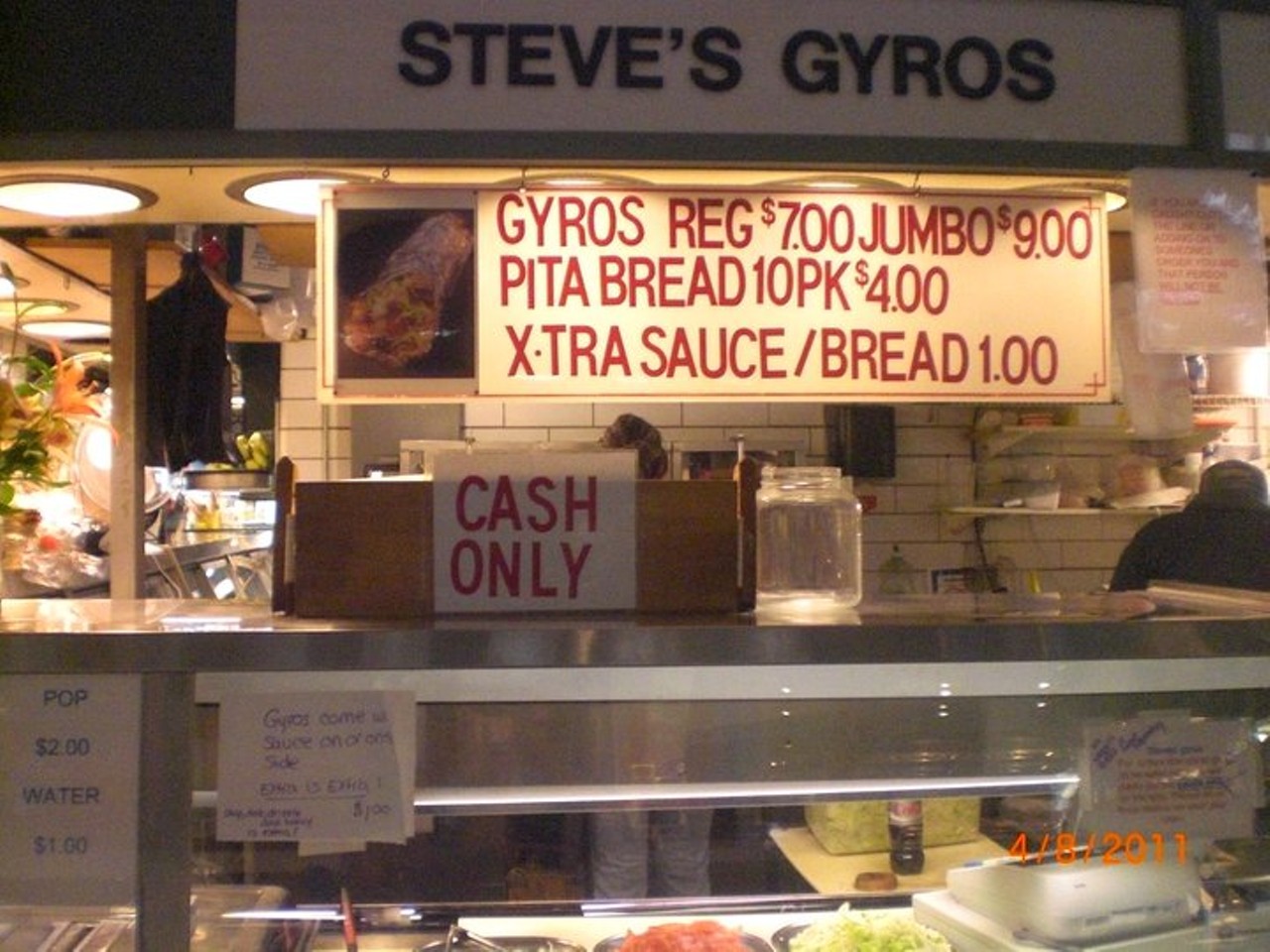 This is the Graceland for gyros in Northeast Ohio. Located inside the West Side Market, fans line up early and wait patiently for these delicious pita beauties. The secret is in the sauce. Steve's Gyro is located at 1979 W 25th St,  Cleveland.