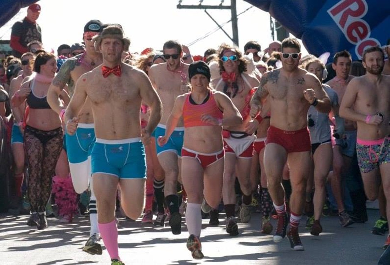 This Valentine's Day weekend, come put the hilarity in charity with hundreds of half-naked runners taking to the streets in celebration of their fundraising for the Children's Tumor Foundation. Start a team, join a team, or just run solo and make some new friends! The party starts at Noon , run time is 2:30pm , then back for more fun until ??? . Arrive early and stay late... and feel free to remain pants-less the entire time!