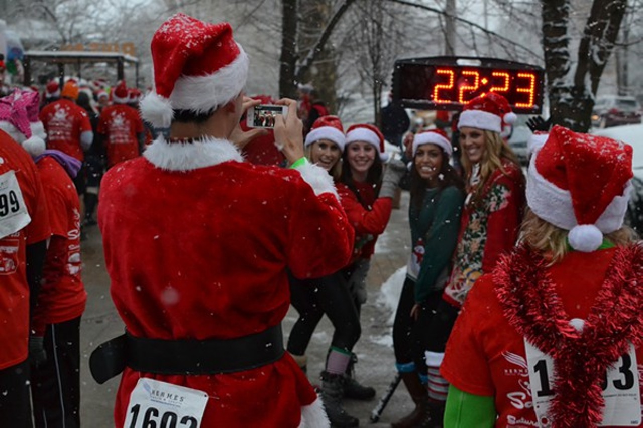 Thousands of Santas will potentially be on hand today for the fourth annual Santa Shuffle Bar Crawl and 1 Mile Fun Run that takes place at the Tremont Taphouse. As you might suspect, it is as much a party as it is an athletic event. The bar crawl takes place from 2 to 4 p.m. and the 1 Mile Fun run kicks off at 4 p.m. A post-race party rages until 10 p.m. Your $30 registration includes bib number, a Santa hat, a race T-shirt, entrance to the post-party tent, a wristband for the free trolley to participating bars and discounted specials. (Niesel)