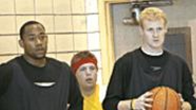 Three-fifths of the Cougars' 2006 starting lineup: Carlton Dean, Joe "La Respuesta" Tone, and Shane Conwell.