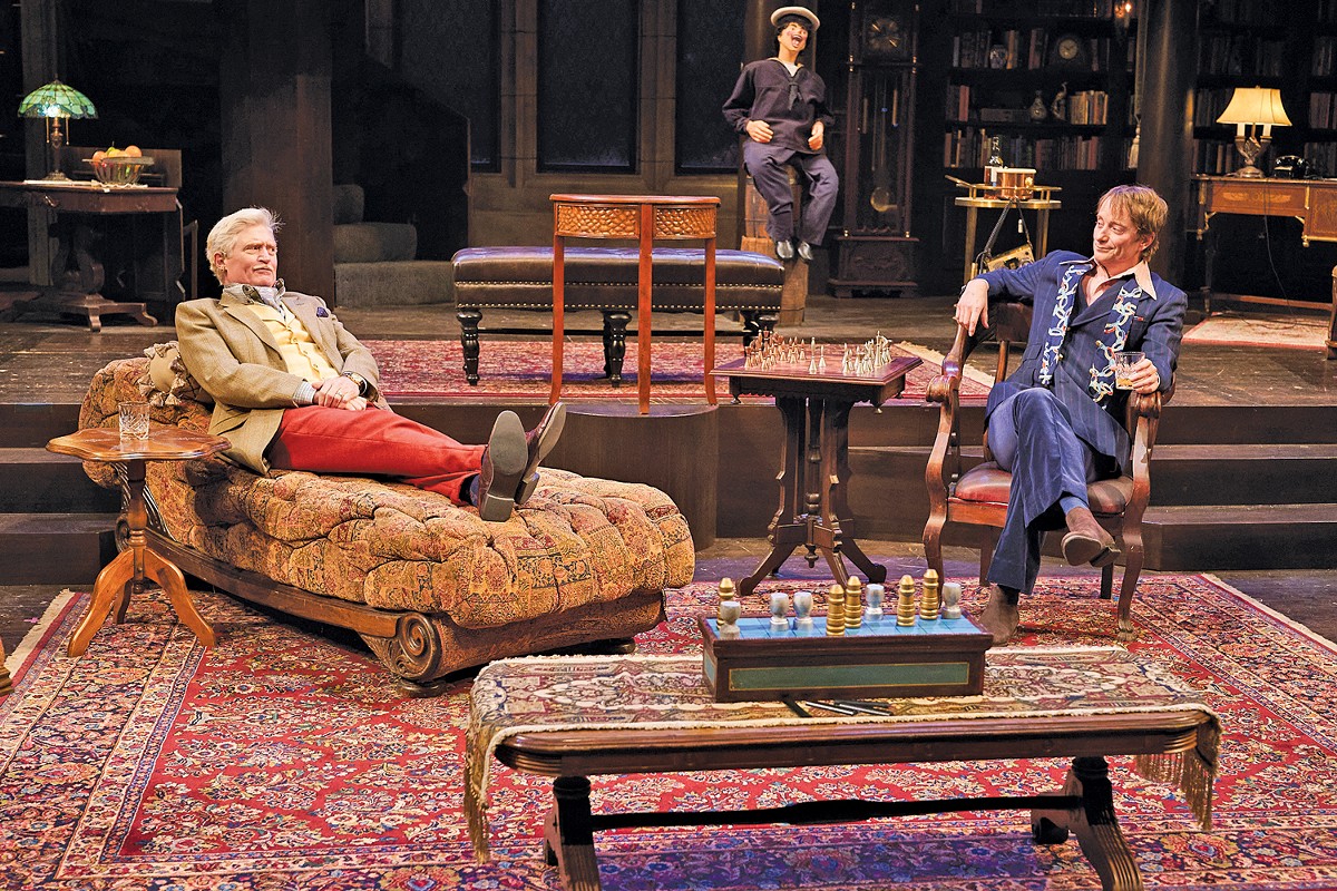 David Anthony Smith, Jolly Jack Tar, and Jeffrey C. Hawkins deliver the goods in "Sleuth," now at Great Lakes Theater.