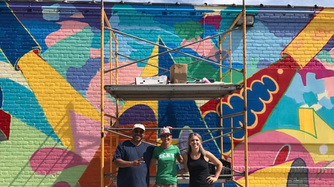 From left to right: Chicago-based artist Ish Muhammad, Graffiti HeArt president and founder Stamy Paul and Cleveland artist Eileen Dorsey