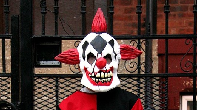 This is not the clown mask used in Saturday's incident.