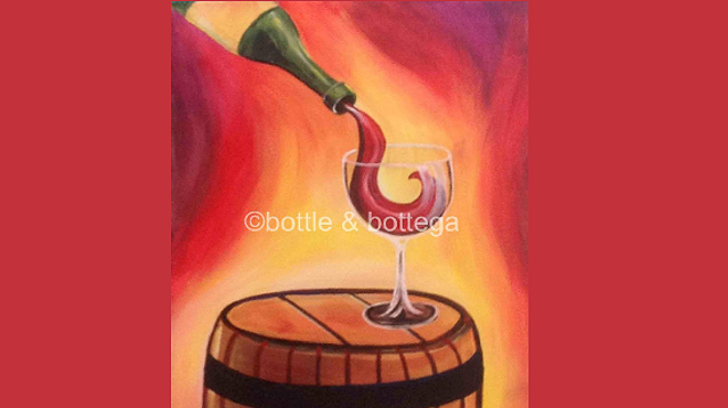 Image: Paint & Sip Party celebrating Rival's Red