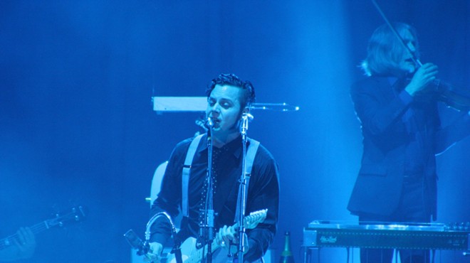 Jack White performing at Jacobs Pavilion at Nautica in 2014.