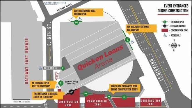 Quicken Loans Arena Construction to Begin in February, Huron Down to Two Lanes