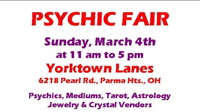 Image: PSYCHIC FAIR - Free Admission - Cleveland