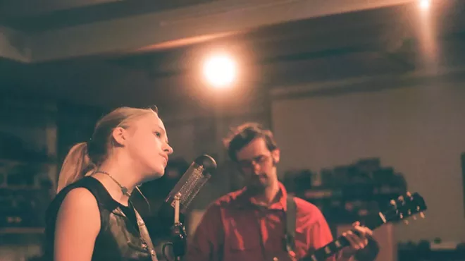 Image: Fawn with Preacher & Daisy, awksymoron -- upstairs at Mahalls!