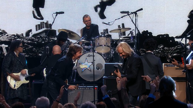 Paul McCartney, Ringo Starr and Joe Walsh perform in Cleveland at the 2015 Inductions.