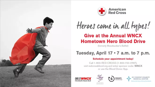 Image: 98.5 WNCX's Hometown Heroes Blood Drive