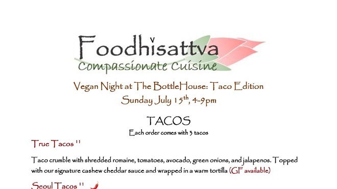 Vegan Night at The BottlHouse: Taco Edition