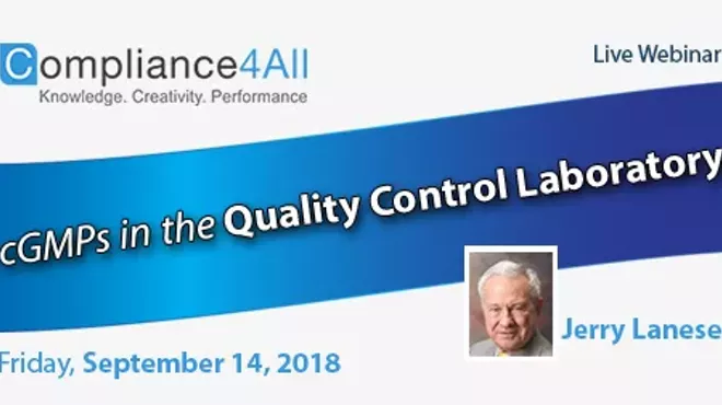 Image: CGMPs in the Quality Control Laboratory (Medical 2018)