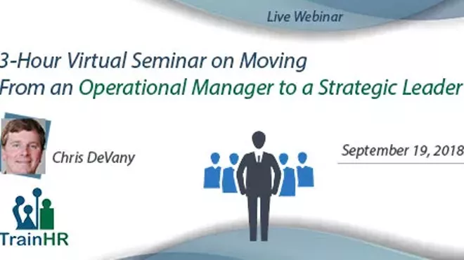 Image: 3-Hour Virtual Seminar on Moving From an Operational Manager to a Strategic Leader