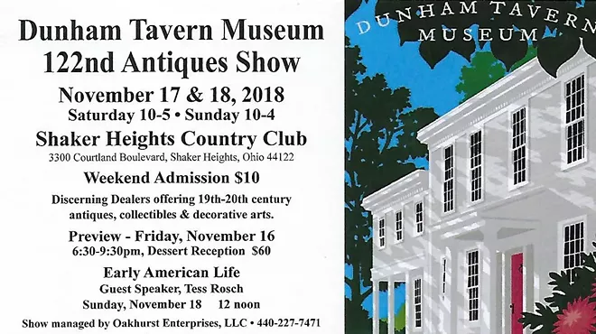 Image: Dunham Tavern Museum 122nd Antiques Show