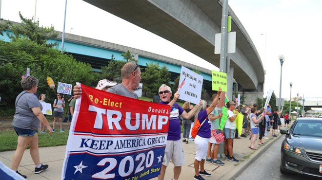 Trump Campaign Rally in Cincinnati Draws Big Crowds, Protests — and Scuffles