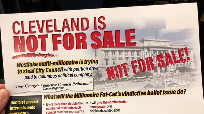 Anti-council reduction campaign literature, distributed in West Side Wards.