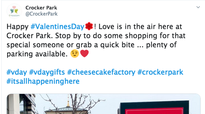 Crocker Park Invites You to Celebrate Valentine's Day at the Cheesecake Factory, Which Has Plenty of Parking