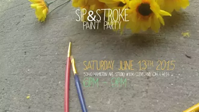 Image: Sip and Stroke Paint Party