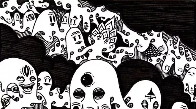 Image: Space Funeral (Oberlin) w/ Green Escalators, and Birthday Noose (Akron).